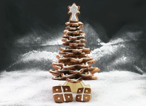 Árbol de Navidad con galletas de jengibre