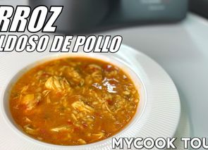 Arroz exprés caldoso de pollo