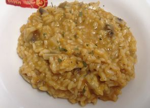 Arroz mediterráneo con champiñones