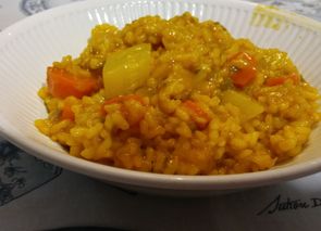 Arroz meloso con verduras