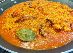 Arroz meloso de pulpo