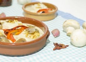 Bacalao al pil-pil de champiñones