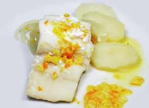 Bacalao con mantequilla de cítricos