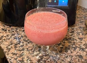Batido de sandía con menta fresca