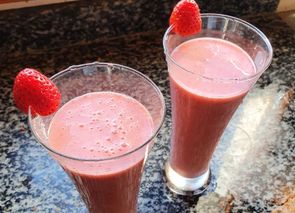 Batido de kéfir con fresas
