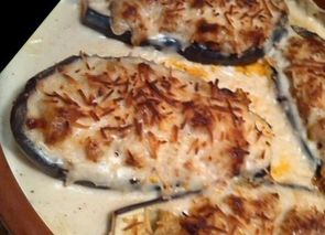 Berenjenas con carne picada rellenas