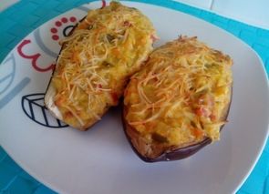 Berenjenas rellenas de verduras