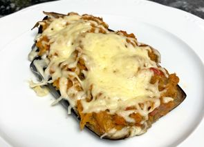 Berenjenas rellenas ligeras