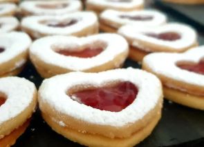 Pastas de té con fresas