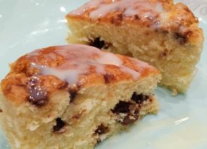 Bizcocho de limón con pepitas de chocolate