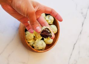 Bombones de chocolate y pistacho
