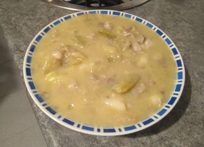 Cardo con panceta y patata