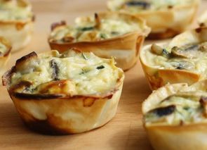 Cestitas de champiñones