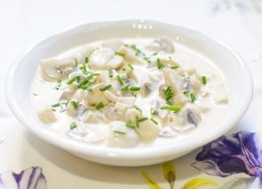 Champiñones a la crema