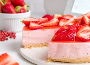 Cheesecake de fresa con pimienta