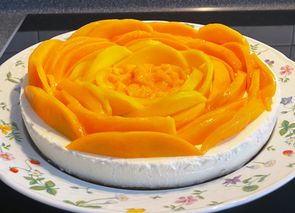 Cheesecake de mango fría
