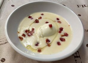 Crema de puerros o vichyssoise al estilo Ferran Adrià