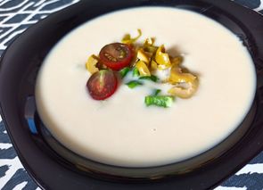 Crema fría de judías blancas
