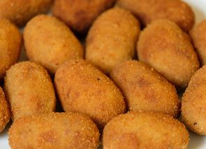 Croquetas de champiñón con gambas