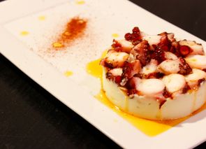 Emulsión de patata con pulpo