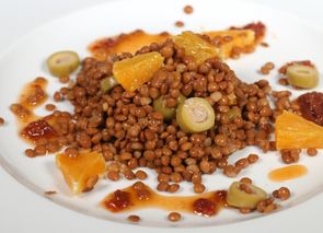 Ensalada de lentejas y naranja