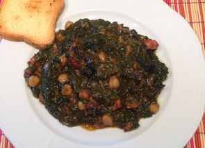 Espinacas con garbanzos como mi madre