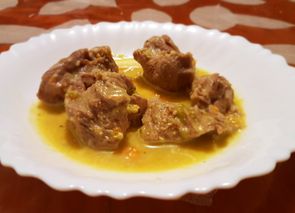 Estofado de pavo con nueces