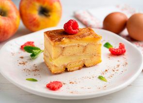 Flan de manzana