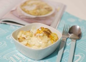 Gratén de coliflor con queso