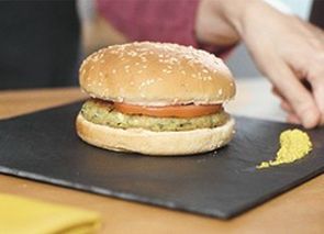Hamburguesa de calabacín y queso