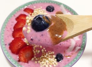 Helado de frutos rojos light
