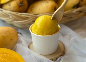 Helado natural de mango, nice cream de mango