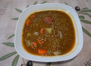 Lentejas estofadas con chorizo