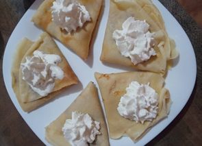 #Crepes de chocolate y nata