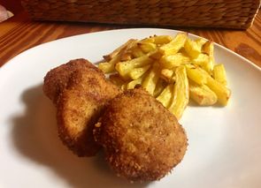 Nuggets de pollo con soja texturizada