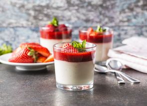 Panna cotta de fresas