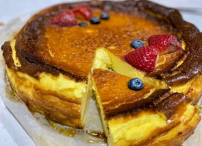 Receta de tarta de queso del restaurante La Viña en San Sebastián