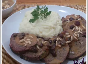 Rellenitos de vacuno con Arándanos, pasas y piñones al Pedro Ximénez