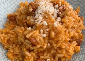 Risotto de chorizo con grana padano