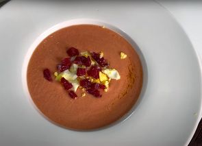 Salmorejo con harina de sarraceno y sin gluten