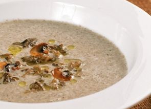 Sopa de champiñones con coñac