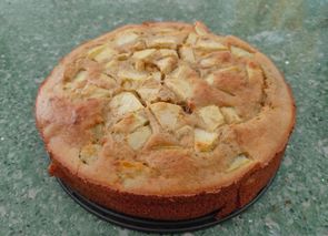 Tarta de avena y manzana
