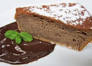Tarta de castañas y chocolate