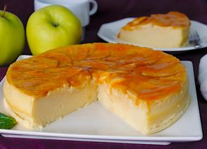 Tarta de manzana y melocotón sin gluten