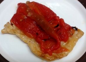 Torta de pimiento y tomate