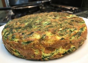 Tortilla de espinacas y jamón estilo Marta