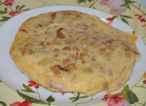 Tortilla de patatas con bacon