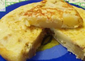 Tortilla de patatas y puerro