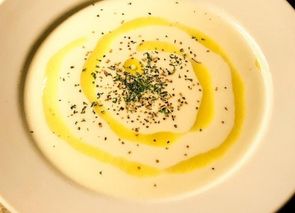 Vichyssoise sin nata, con leche de coco