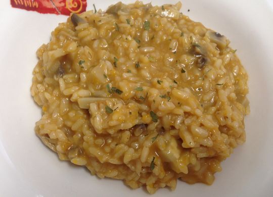 Arroz mediterráneo con champiñones